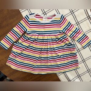 Hanna Andersson Colorful Striped Dress with Pockets Toddler Girls 18-24 Months
